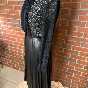 Elegant Black Pleated Dress